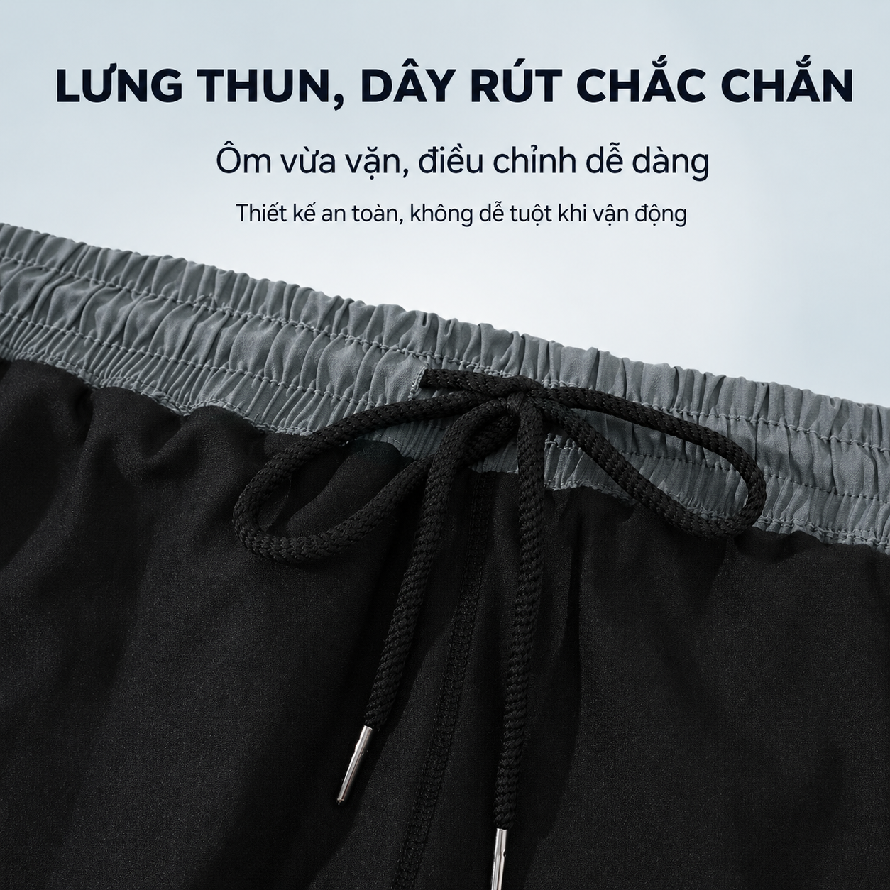 Ảnh chi tiết - Lưng thun và dây rút